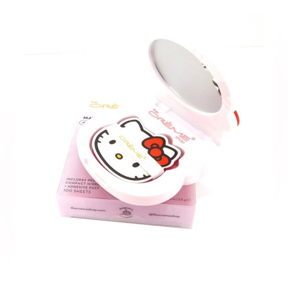 Hello Kitty Mattifying Blotting Paper + Reusable Mirror Compact Limited Edition - Picture 5 of 14